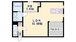 Bonheur英賀保駅前1 1LDKの間取図画像