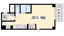 めぞんあさひ ワンルームの間取図画像