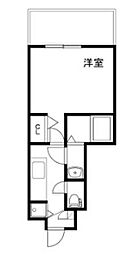 クレッシェンドKJ 1Kの間取図画像