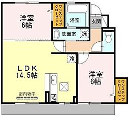 プリオM 2LDKの間取図画像