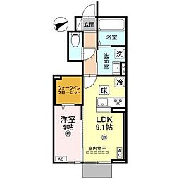 Anpool 1LDKの間取図画像
