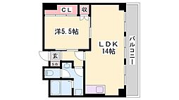 シャトー三和3号館 1LDKの間取図画像