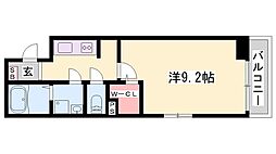 ルミエール・メゾン2 1Kの間取図画像