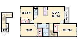 プログレス2 3LDKの間取図画像