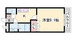 リバーサイドレジデンス 1Kの間取図画像