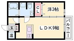 石がけ五番館 1LDKの間取図画像
