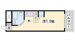 ラ・パルフェ・ド・アフェール ワンルームの間取図画像