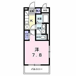 ミステル 1Kの間取図画像