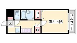 コーポサンライズ 1Kの間取図画像