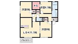 サンハイツ 3LDKの間取図画像