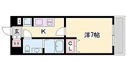 MKFORT 1Kの間取図画像