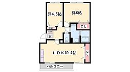 ヒューマン・プレイス 2LDKの間取図画像