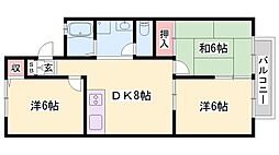 シャルムコート 3DKの間取図画像