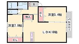 間取図画像 2LDK