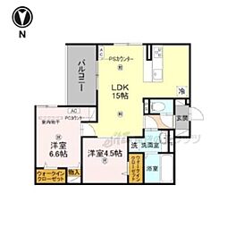 吉勇 3階2LDKの間取り