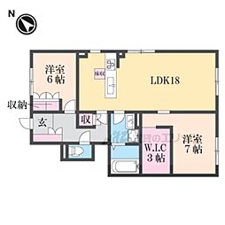 ヒルトップU 2LDKの間取図画像