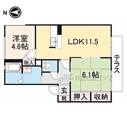 メゾン・ソレイユB 2LDKの間取図画像