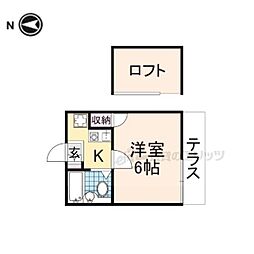 橿原神宮第5マンション 1Kの間取図画像
