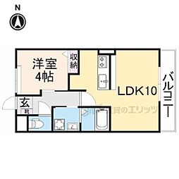 プランドール 1LDKの間取図画像