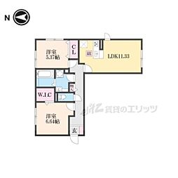 グランレヴェリー 2LDKの間取図画像