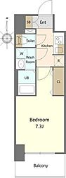 S-RESIDENCE亀島駅前ascent 1Kの間取図画像