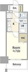 エスリード金山ル・グラン 4階1Kの間取り