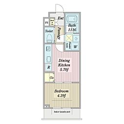 名古屋市中川区元中野町3丁目アパート 1DKの間取図画像