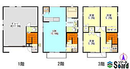 太田市小舞木町630戸建 3階3LDKの間取り