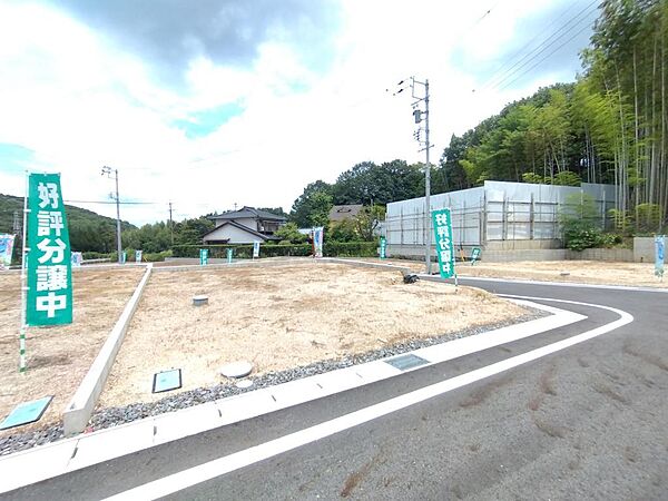 前面道路から物件を撮影