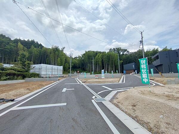 分譲地の入口から分譲奥を撮影