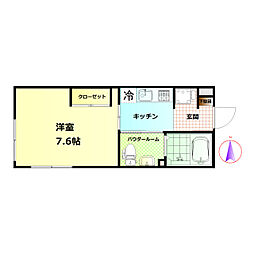 パーク・レジデンス 1Kの間取図画像
