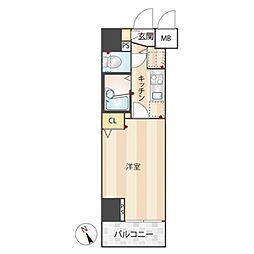 トーシンフェニックス新横濱イクシール 1Kの間取図画像