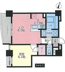 ケインズ湘南2 1LDKの間取図画像