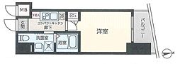 グリフィン横浜グランステージ 1Kの間取図画像