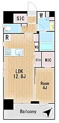 プレサージュ横浜WEST 1LDKの間取図画像