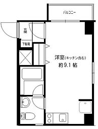 F.パークレジデンス東神奈川ANNEX ワンルームの間取図画像