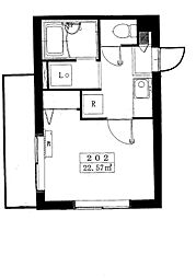 ComfortCourt 1Kの間取図画像