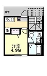 ダイヤモンドテラス山手 1Kの間取図画像