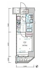 ジェノヴィア横浜関内IIスカイガーデン 5階1Kの間取り