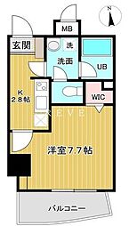 JR山手線 御徒町駅 徒歩6分の賃貸マンション 4階1Kの間取り