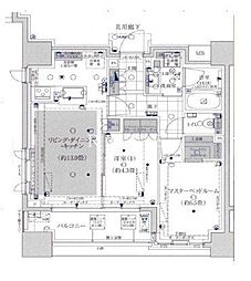 東京メトロ日比谷線 築地駅 徒歩6分の賃貸マンション 5階2LDKの間取り