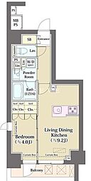 JR山手線 上野駅 徒歩15分の賃貸マンション 10階1LDKの間取り