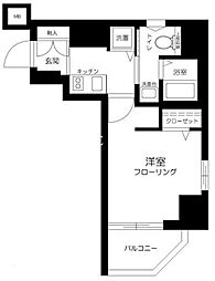 JR総武線 御茶ノ水駅 徒歩15分の賃貸マンション 2階1Kの間取り