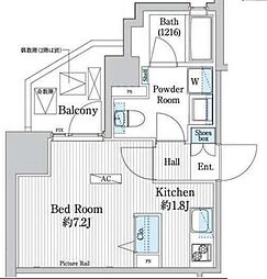 東京メトロ丸ノ内線 四谷三丁目駅 徒歩8分の賃貸マンション 2階1Kの間取り