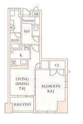 間取図画像 1LDK