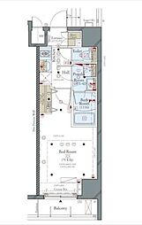 JR総武線 浅草橋駅 徒歩13分の賃貸マンション 6階1Kの間取り