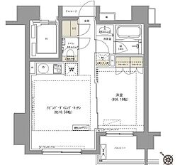 東京メトロ千代田線 赤坂駅 徒歩5分の賃貸マンション 7階1LDKの間取り