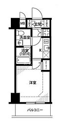 JR京葉線 八丁堀駅 徒歩11分の賃貸マンション 3階1Kの間取り