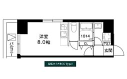 レオーネ川崎 1Kの間取図画像