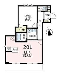 ベラルーチェ 1LDKの間取図画像